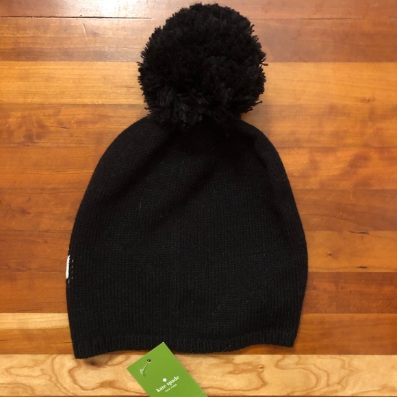 Kate Spade Taxi Graphic Pom Pom Beanie NWT - Picture 3 of 3